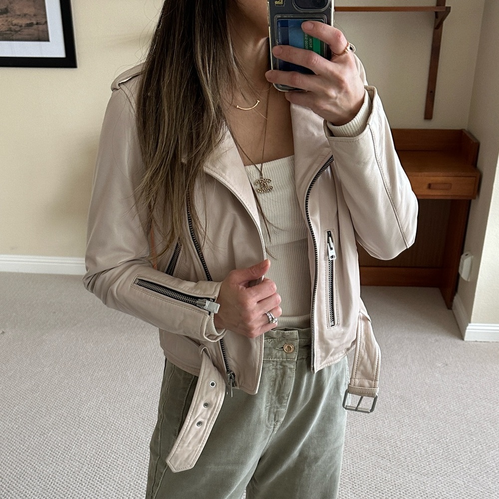 New! ALL SAINTS Leather Jacket - Picture 3 of 8